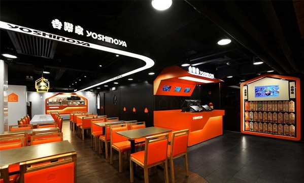 Mẫu thiết kế quán ăn nhanh Yoshinoya Nhật Bản ở HongKong2